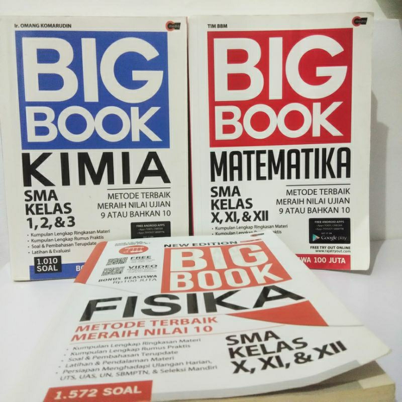 Big Book Matematika, Kimia, Fisika SMA | Kumpulan Rumus SMA | Buku Bekas Murah Ori