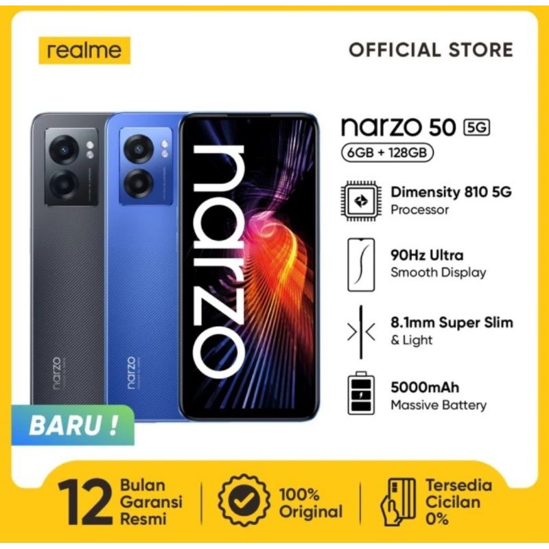Realme Narzo 50 5G Nfc Ram 6+128Gb 100% Original