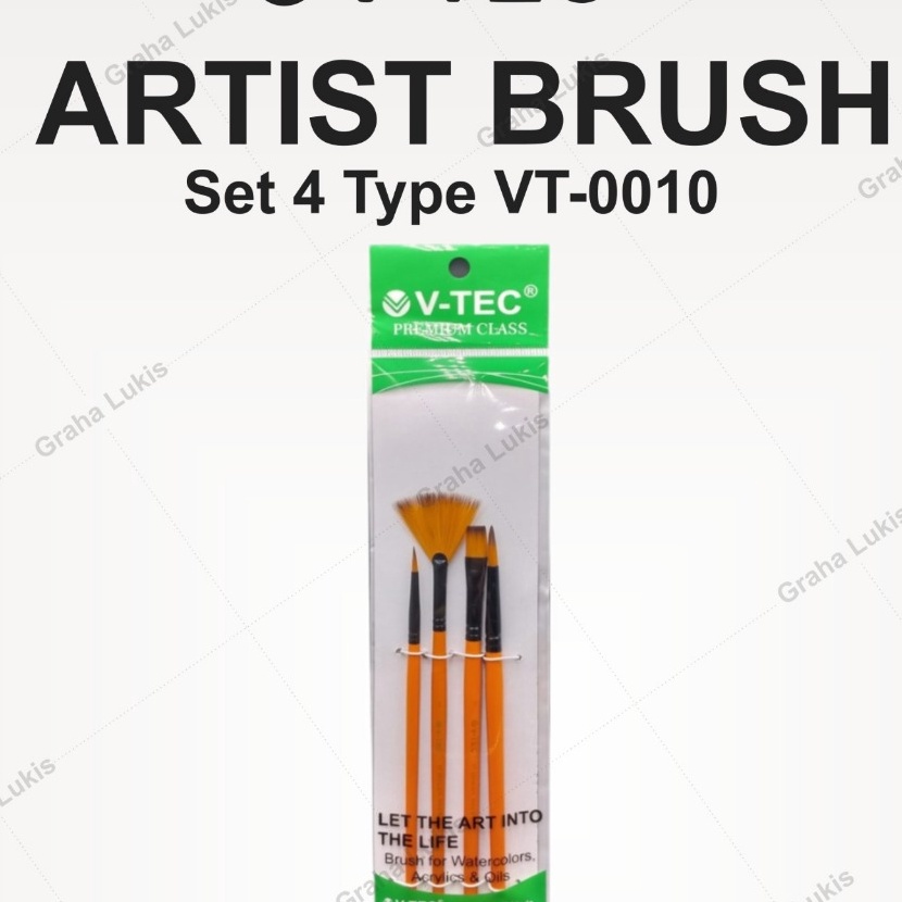 

Hemat VTEC Artist Brush Set 4 VT 1 Kuas Lukis