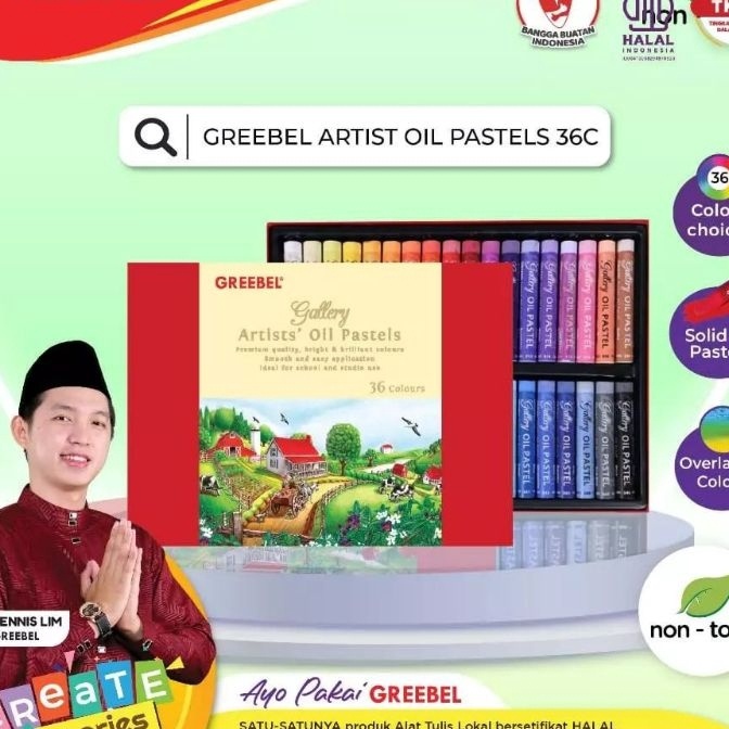 

KI3 Greebel Artist Oil Pastel Crayon 36C Crayon Greebel 36 warna