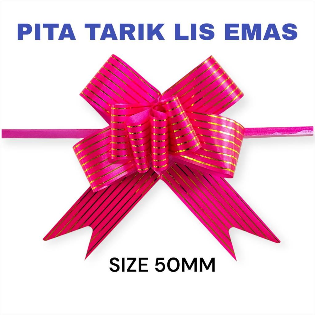 

Pita Tarik Lis Emas 50mm / Pita Serut Besar Isi 10 pcs