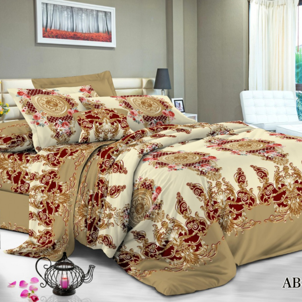 SPREI SET SUPER JUMBO UKURAN 240X240 LENGKAP SARGUL 6,4,2 BANTAL 3,2,1 GULING SESUAI PILIHAN