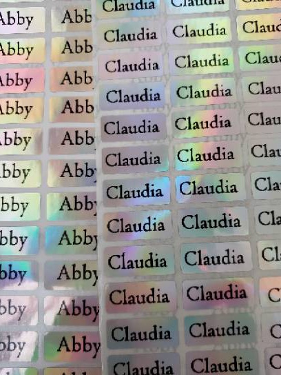 

Terlaris Stiker Label Nama Name Sticker Polos Sier Gloss Wateroof Anti Air