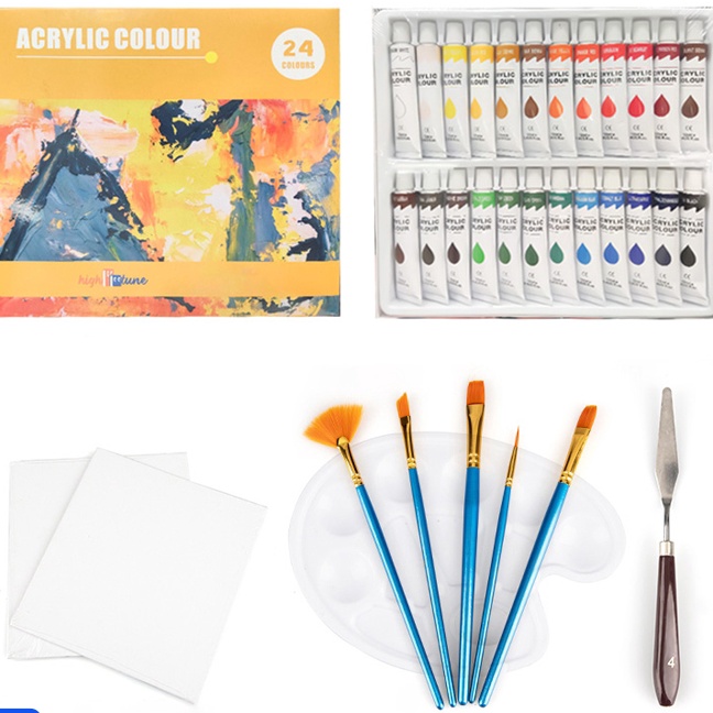 

Langka Hhtune Acrylic Paint Set Cat Akrilik Set 1224 Warna 1ml12ml Lukis Kanvas Acrylic DasarPrimer