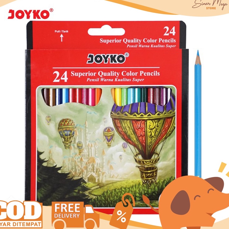 

KP8 Joyko Pensil Warna 11 24 Warna