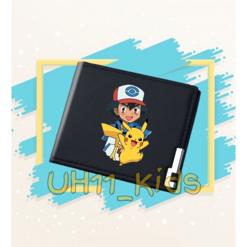 Dompet Lipet Anak Pokemon Karakter Dompet Wallet Pikachu 2 Sekat Uang Kertas