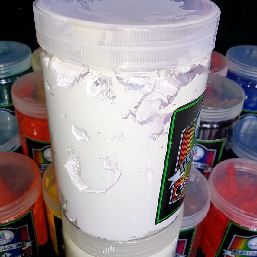 

Bonuskan Tinta Sablon PLASTISOL ECONOMY Brain Plus PUTIH 1kg