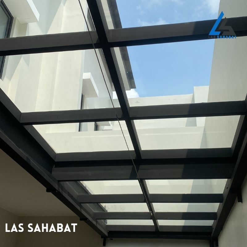 kanopi void sleding manual kaca tempered 8mm summarecon bekasi