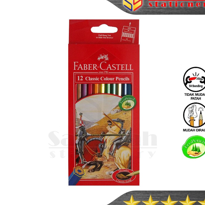 

Extra Pensil Warna Faber Castell 12 Warna Panjang Klasik Classic Color Pencil FaberCastell 12 Colors