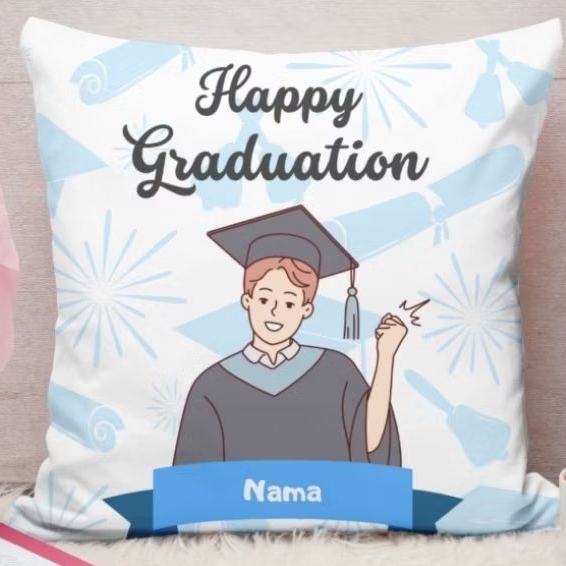 Bantal Graduation Custom Foto Printing / Hadiah Wisuda / Bantal Wisuda / Souvenir Graduation