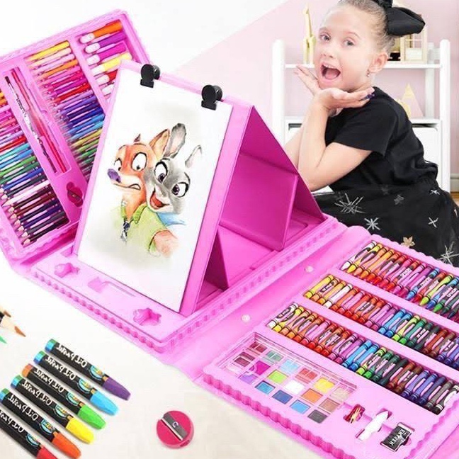 

Ekstra crayon set 15pcs anak cat air mewarnai anak set gambar anak mengganbar anak pensil warna set