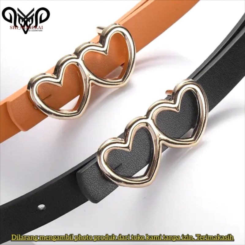 ikat pinggang ban kecil wanita kulit pu sabuk kulit wanita JUMBO model cantol C059