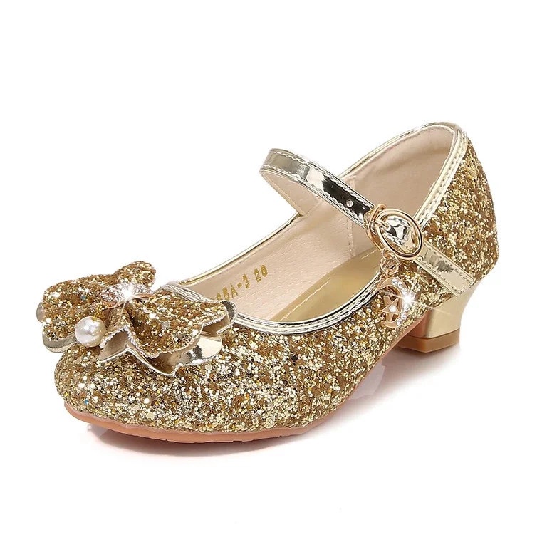 Harga Bersahabat Sepatu Kulit Pernikahan Anak Perempuan Sepatu Ballet Hak Tinggi Model Dasi Kupukupu