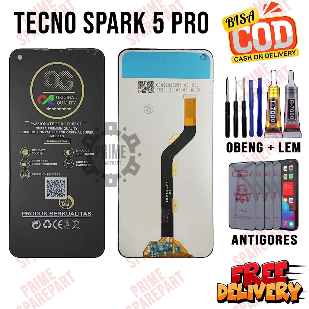 Lcd TECNO SPARK 5 PRO Original Oem Lcd Touchscreen TECNO SPARK 5 PRO Fullset