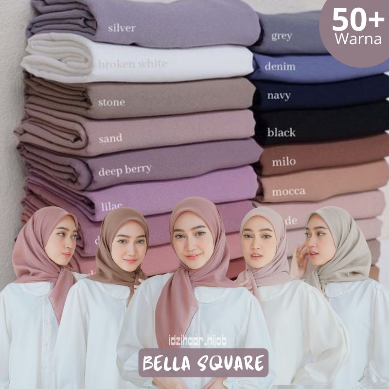 HIJAB SEGI EMPAT BELLA SQUARE//SEGI EMPAT BELLA POLOS