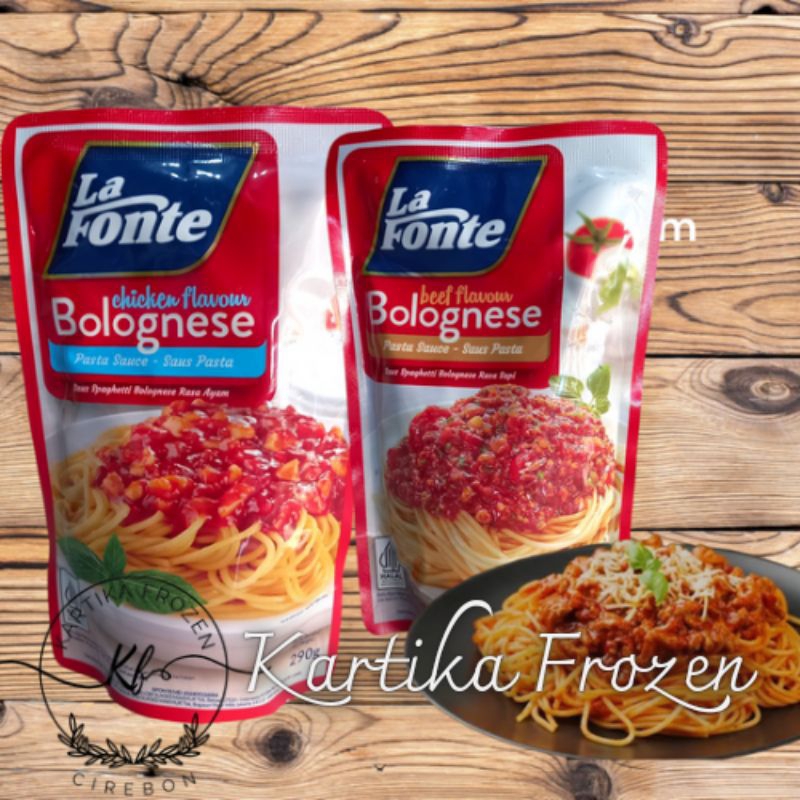 

LAFONTE SAUCE SPAGHETTI/BOLOGNESE 315 GR, Rasa Daging Sapi & Ayam