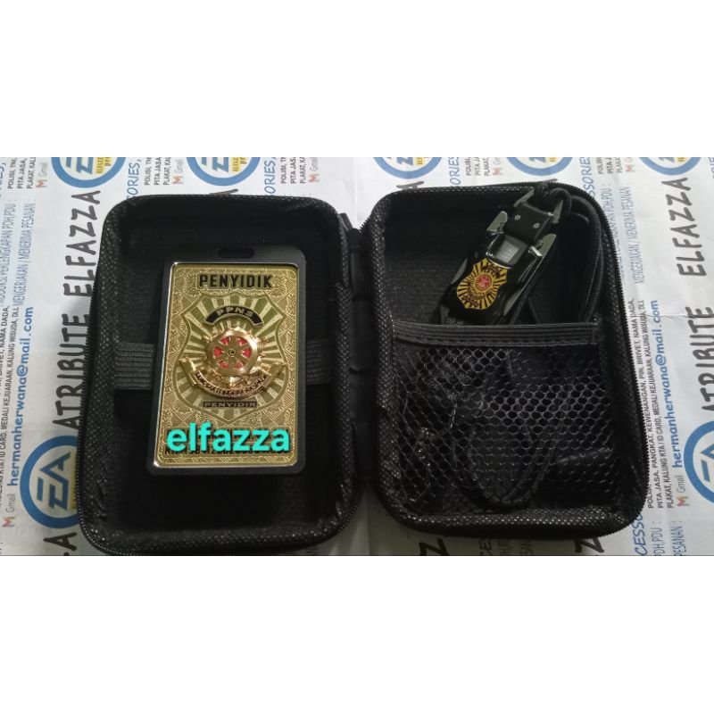 

ID card holder logam nife 2 sisi custom + box eva ppns .tribrata.lantas.bareskrim dll