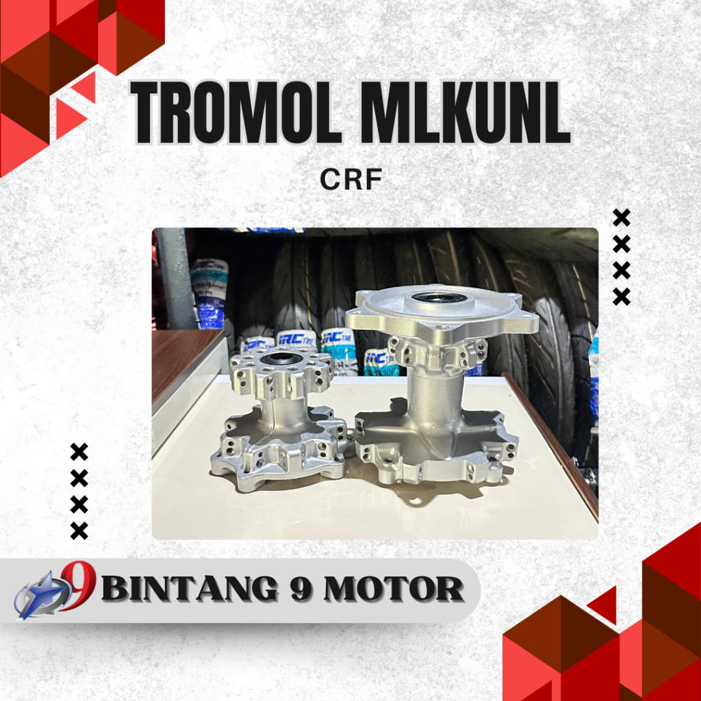 TROMOL MLKUNL CRF BELAKANG 32H DEPAN 36H-BINTANG SEMBILAN MOTOR