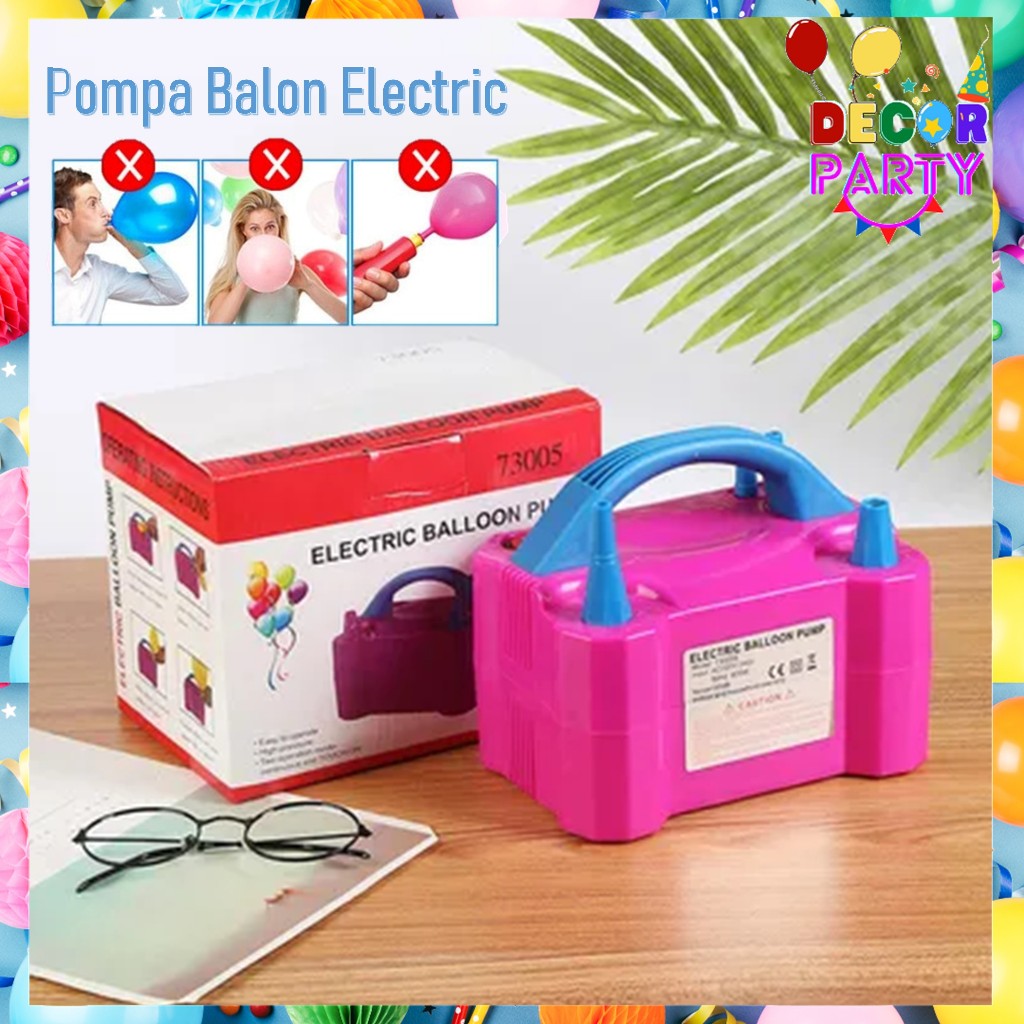 DP Pompa Balon Electric Listrik 2 Lubang Balloon Pump Pompa Angin Otomatis 2IN1 Vacum And Blow Pompa