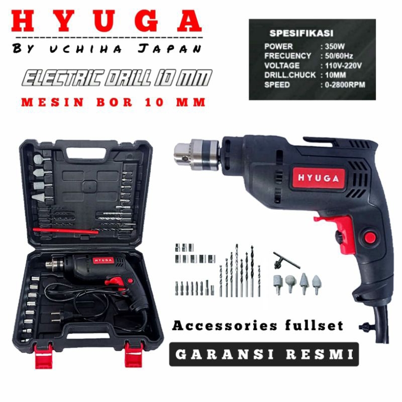 Mesin Bor Impact Drill Listrik UCHIHA 13MM BETON TEMBOK BESI KAYU SETARA MAKTEC