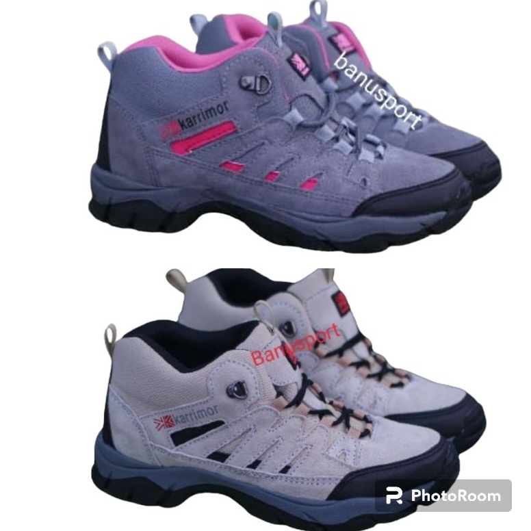 TERBAIK SEPATU GUNUNG WANITA KARRIMOR SEPATU HIKING OUTDOOR WANITA KARRIMOR ABU PINK