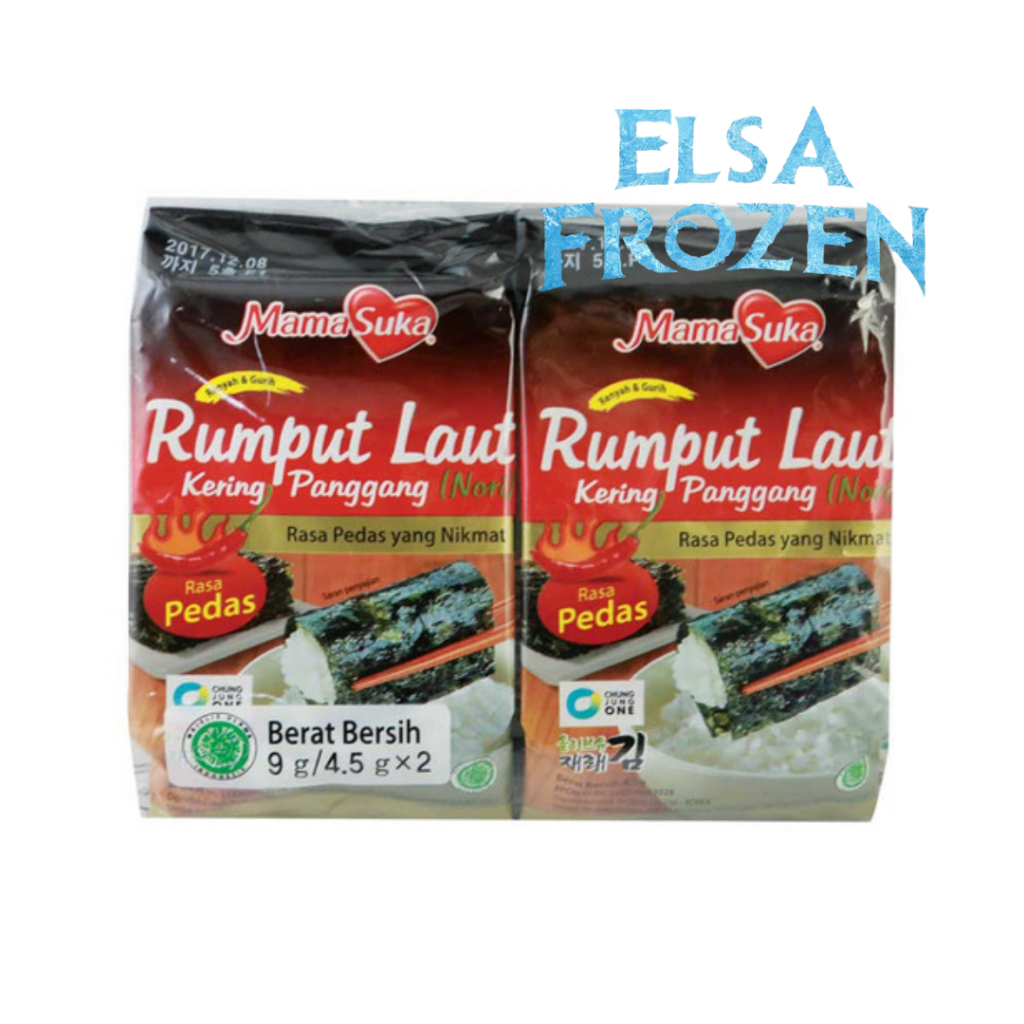 

MAMASUKA RUMPUT LAUT RASA PEDAS 4,5G X 2 / NORI PEDAS