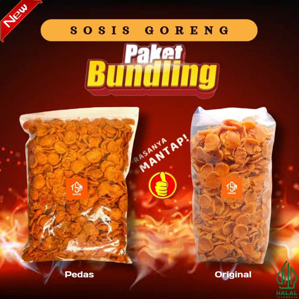 

PAKET BUNDLING !! Sosreng Pedas Daun Jeruk 1 Kg / Sosis Goreng Bumbu Special Cikruh