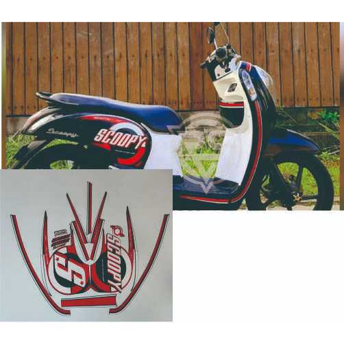 striping scoopy tahun 2015 warna hitam ( SEMI ORI )
