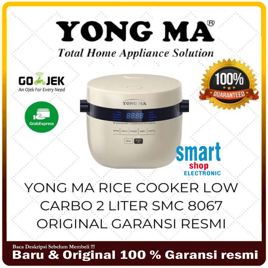 Magic Com Yong Ma Low Carbo 2 Liter  Yong Ma SMC-8067/Yongma Low carbo low sugar rendah