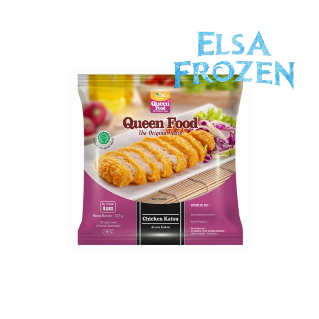 

QUEEN FOOD CHICKEN KATSU 325GR ISI 4 / AYAM KATSU