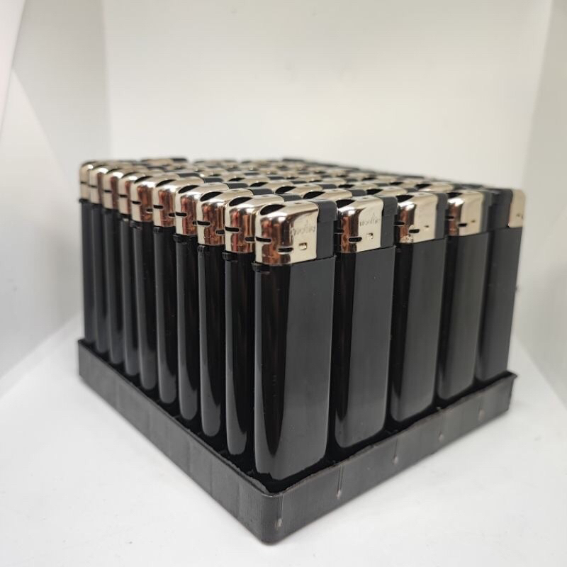 Korek Gas Magnet NEOLITE Polos Putih/Hitam - 50pcs