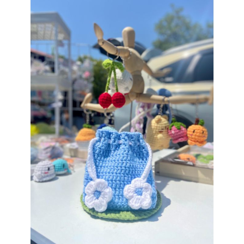 Pouch Bunga rajut/crochet