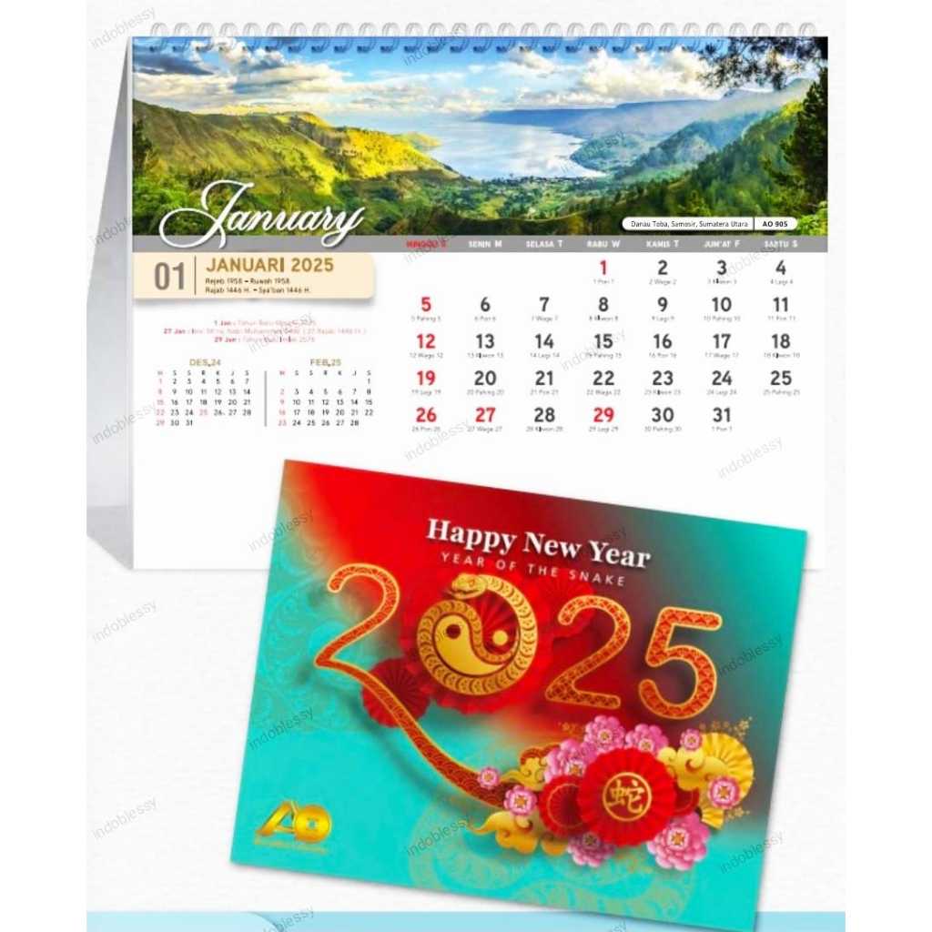 

Kalender Meja 2025 Jawa MASEHI Hijriyah PANORAMA ALAM INDONESIA spiral