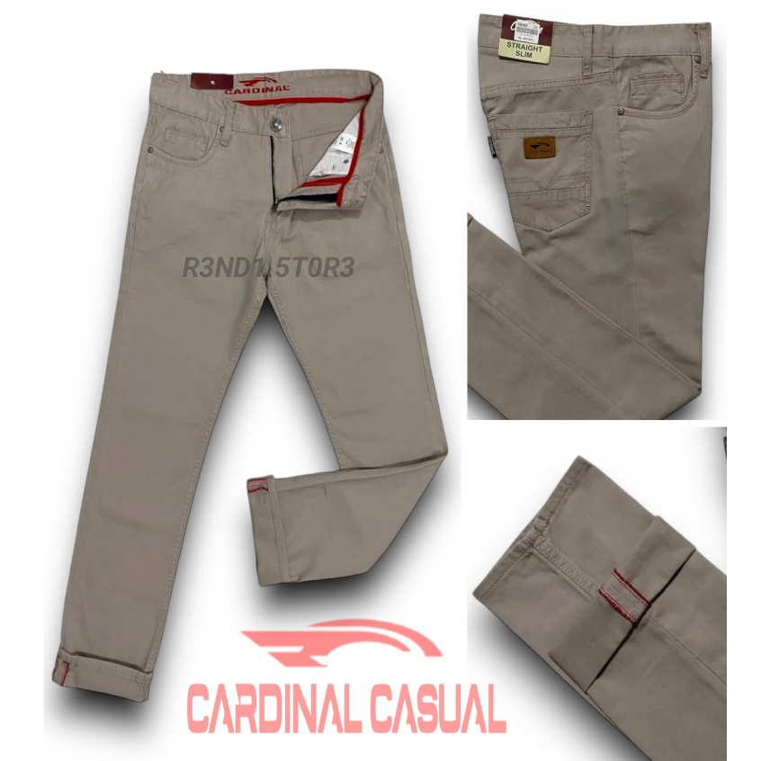 Celana Kanvas Panjang Cardinal Pria//Celana Kanvas Cardinal Pria Bahan Katun Linen Import Premium