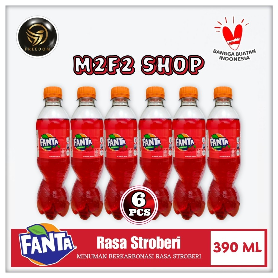 

Fanta Stroberi | Merah Minuman Bersoda Botol Plastik Pet - 390 ml (Kemasan 6 Pcs)