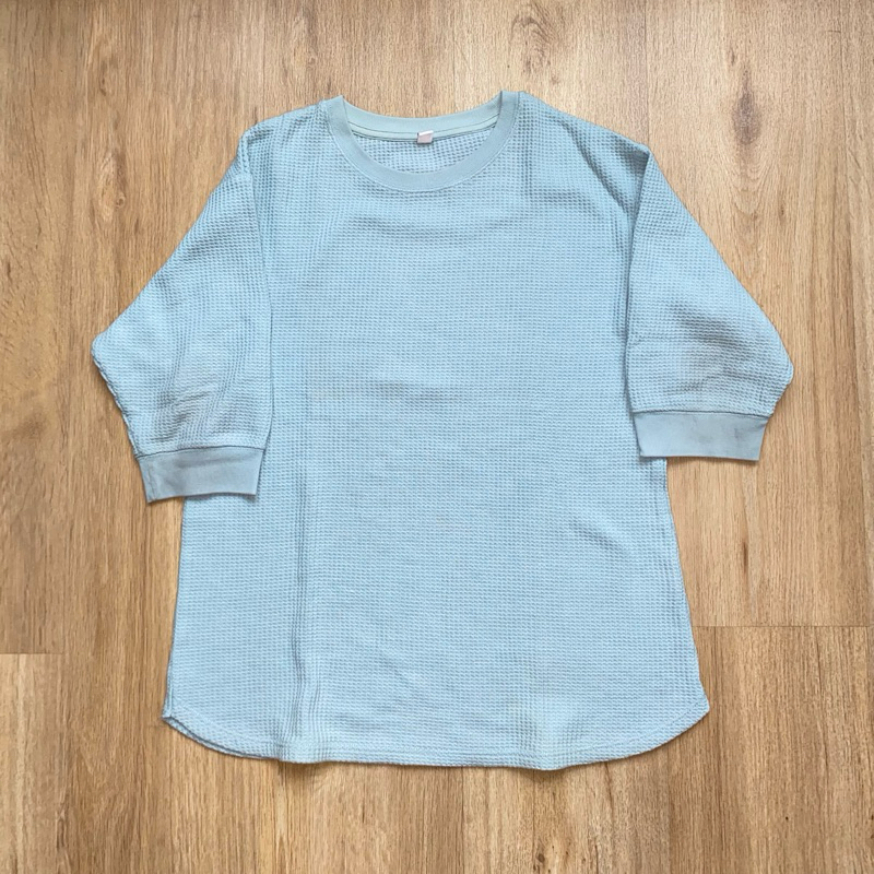 Waffle Crew Neck Uniqlo Anak Preloved
