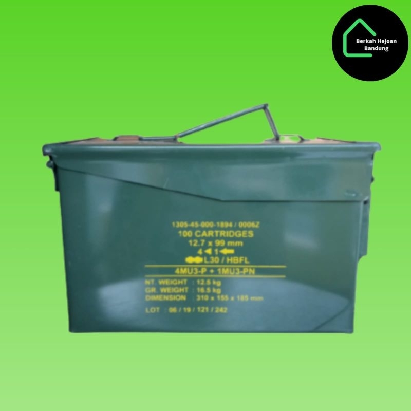 Kotak peluru besi bekas ORI PINDAD