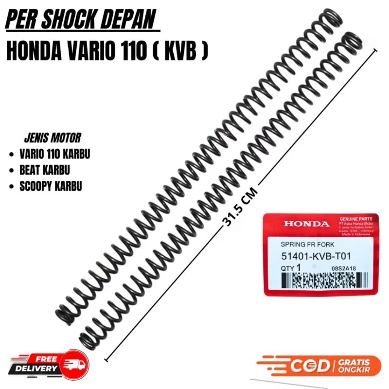 [ SEPASANG ] Per Shock depan - KVB - Per Shock depan Vario110 Beat Scoopy Karbu