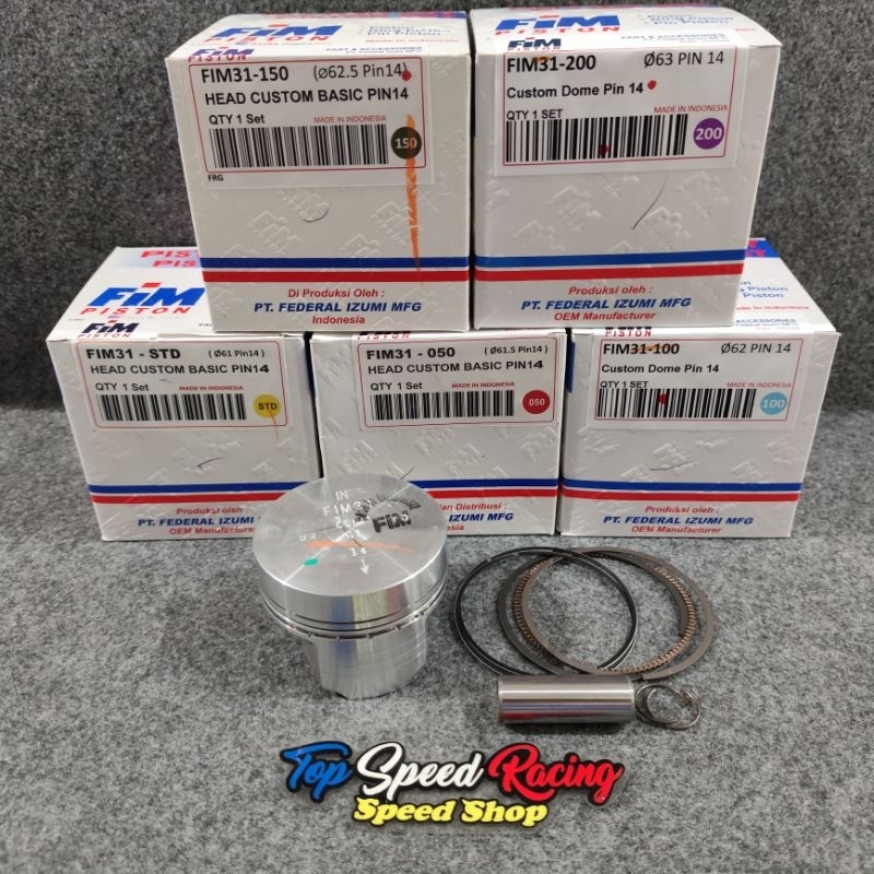 PISTON FIM 31 SEHER UKURAN 61 / 61,5 / 62 / 62,5 /63 PEN 14 MENTAH BAUT VARIO 150 / NMAX / AEROX /