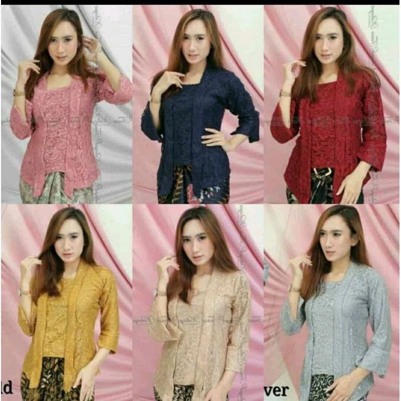 ATASAN KEBAYA KUTUBARU BROKAT LENGAN PENDEK/ATASAN TRADISIONAL/ATASAN KEBAYA WISUDA