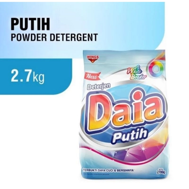 Daia Deterjen Bubuk Putih 2,7 kg / Deterjen Bubuk  Daia Putih