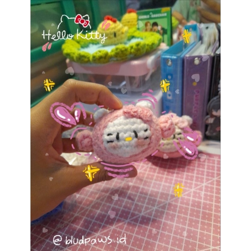 Keychains Hello Kitty Rajut || Gantungan kunci hello kitty rajut