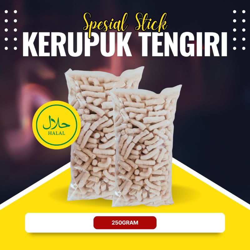 

Kerupuk Tengiri stick kemasan 250gr uenak