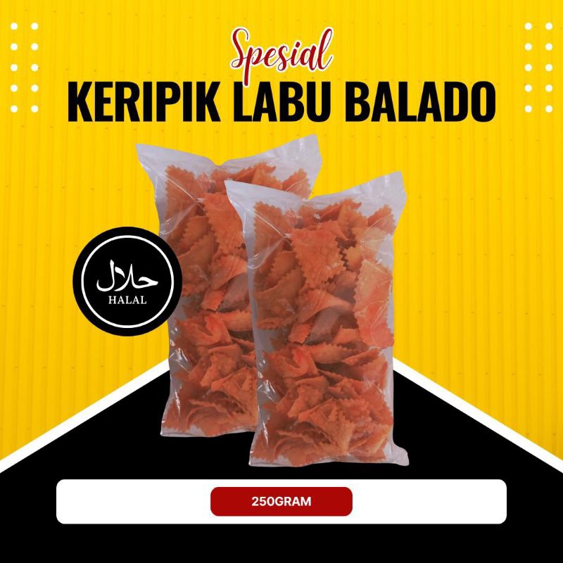 

Kripik Labu Balado kemasan 250gr