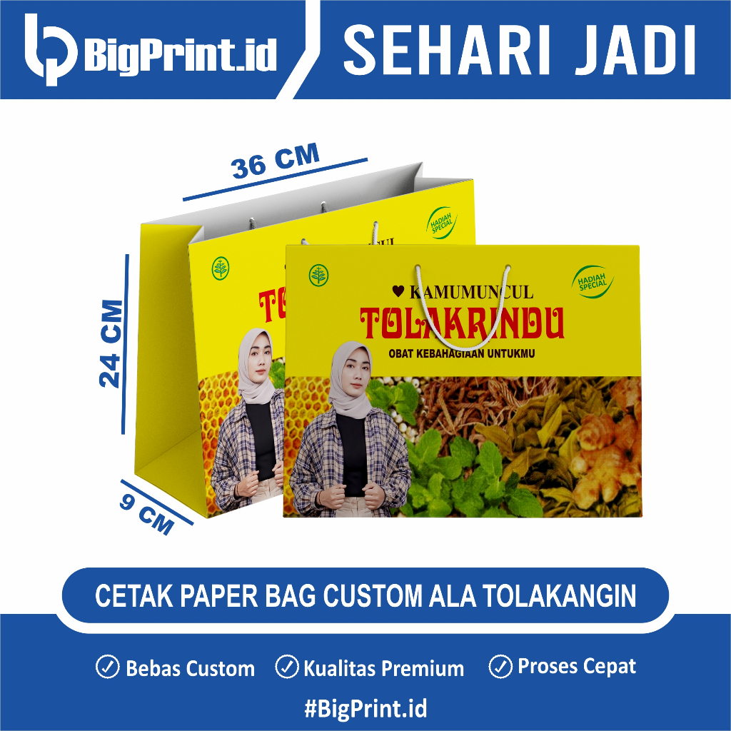 

Cetak Paper Bag Kado Custom Ala Tolakangin Edition | Termurah