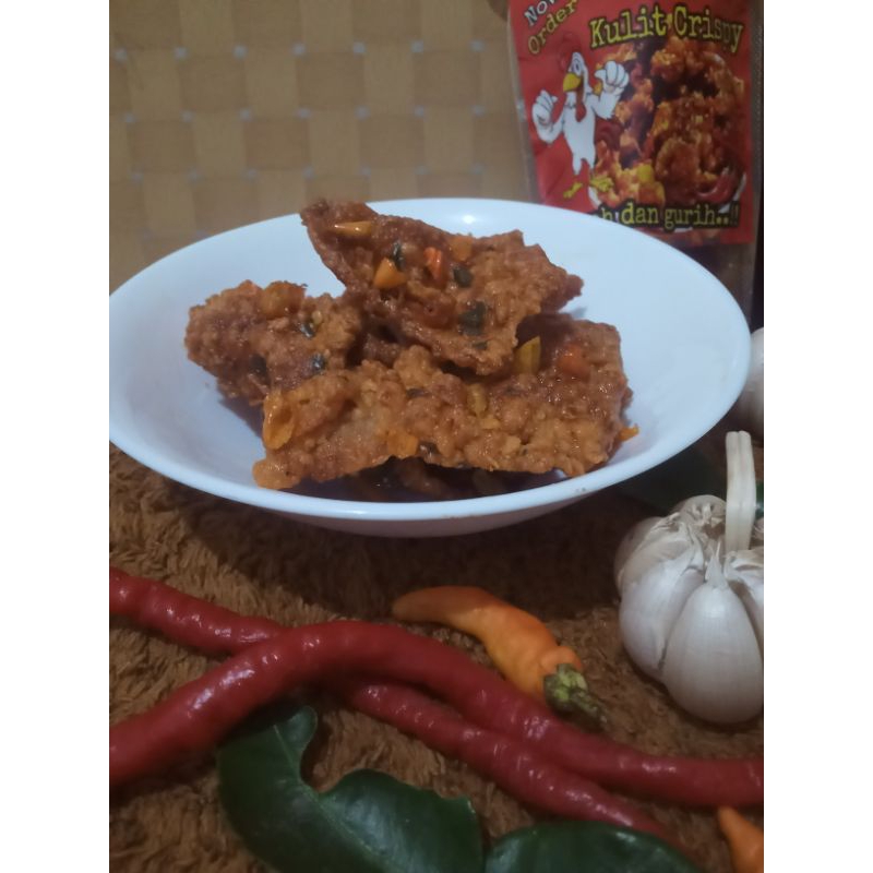 

kulit krispi sambel daun jeruk