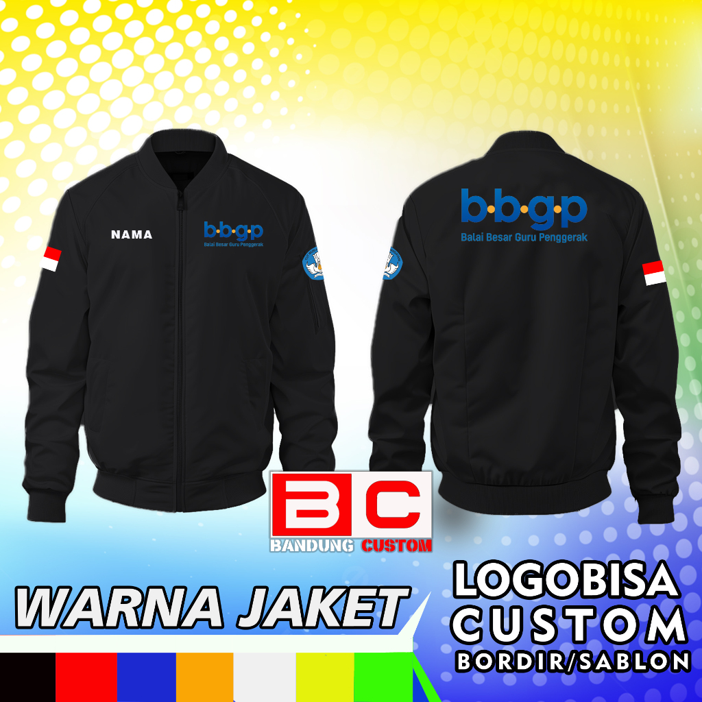 JAKET BBGP/JAKET BOMBER BBGP/JAKET BALAI BESAR GURU PENGGERAK/JAKET BOMBER CUSTOM