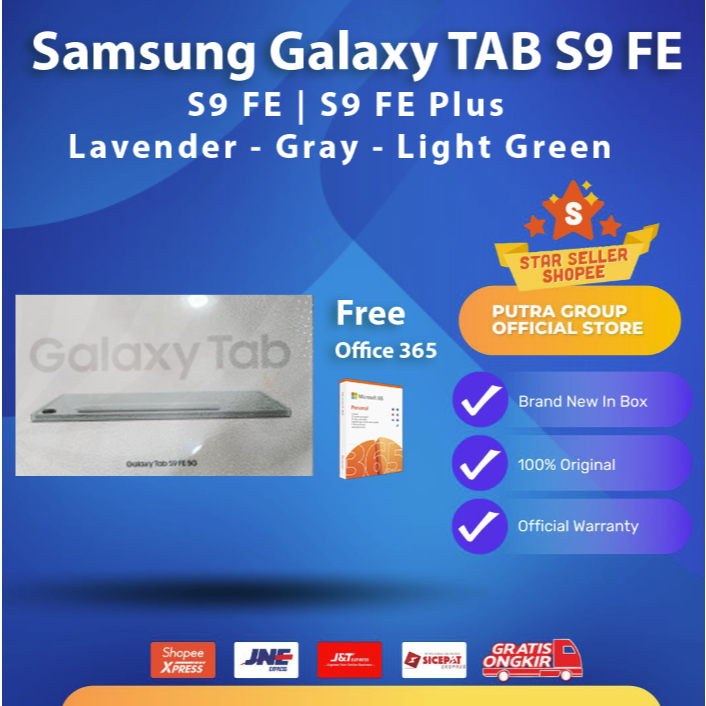 (RESMI) Samsung Galaxy Tab S9 FE S9 FE Plus + 256GB 128GB 5G SEIN