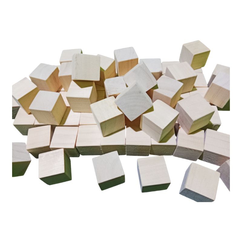 Balok kubus kayu pinus oven 3×3×3 cm