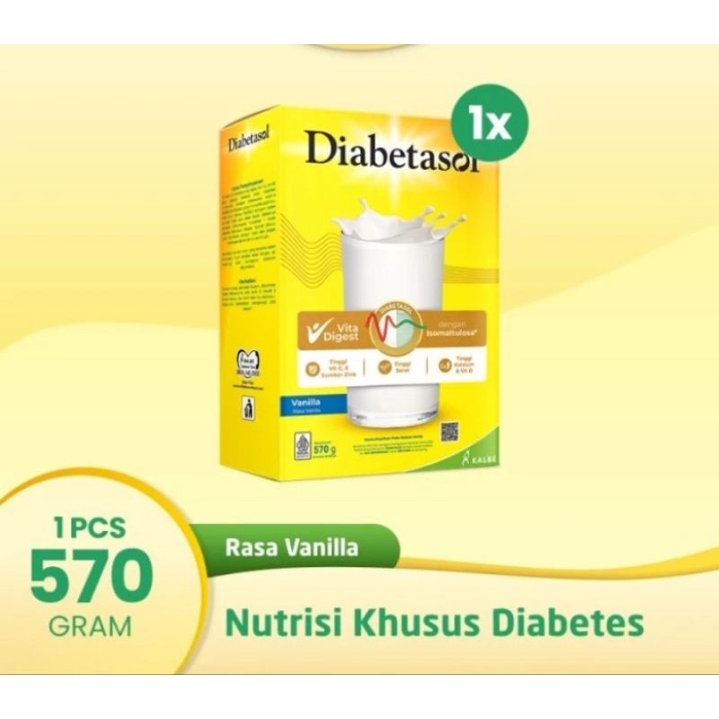 

susu diabetasol vanila 570g exp 2026